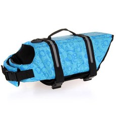 夏季寵物救生衣 狗狗游泳衣 戶外衝浪大浮力 寵物用品, 1個, （限時清倉）狗狗救生衣-藍骨,XS(建議3-6斤)