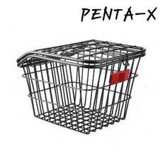 펜타엑스 고강력 자전거 뒷자석 바구니 뒷바구니, 1세트, 뚜껑형 블랙
