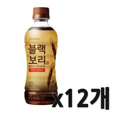 하이트진로 블랙보리 음료, 340ml, 12개