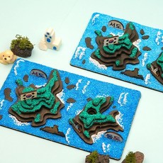 독도 모형 등고선 클레이 만들기 DIY 키트 꾸미기 입체 모형 수업 교재