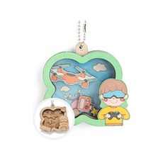민화샵 MDF 직업 쉐이커 키링 드론 개발자 S240001G (1개입), 개 1개입