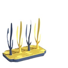 嬰兒奶瓶瀝水架 寶寶餐具收納盒 乾淨衛生, 寶石藍 30*18.5*27, 奶瓶收納架