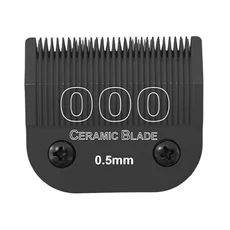 대부분의 Andis /Oster A5 Classic 76/Wahl KM 시리즈 전문 동물 가위와 호환되는 애완견 고양이 세라믹 분, 02 0.5mm-OOO