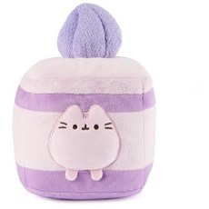 GUND Pusheen 라벤더 스폰지케이크 플러시 스퀴시 장난감 수집용 플러시 장난감 디저트 플러시 고양이 봉제 동물 만 8세 이상 퍼플 15.2cm(6인치), Gund GUND Pusheen 라벤더 스폰지케이크 플, 1개
