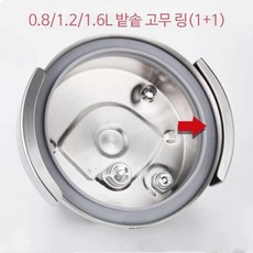 (1+1)5분 미니압력솥 뚝배기 뚜껑 고무패킹 부품(내경13cm)0.8/1.2/1.6L, 1세트