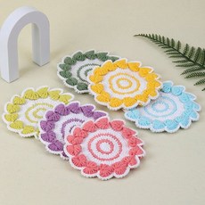 컵 받침 DIY 키트 세트 코바늘 뜨개실 티매트 수예 손뜨개 zac+345lR