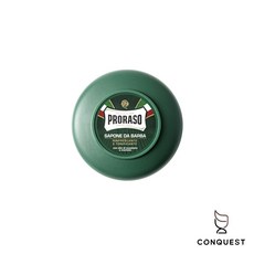 【CONQUEST】Proraso 義大利 刮鬍皂 綠色薄荷沁涼配方 各種鬍鬚毛質適用 入門刮鬍膏, 1個