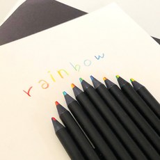 무지개 색연필 레인보우 펜슬 KC인증 일본 칼라펜슬, 1개, 7색