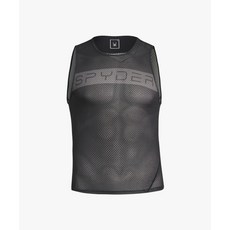 스파이더 남성 사이클 프로웹 레터링 슬리브리스 베이스레이어 SPHPCNSL501MBLK