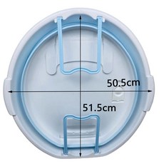 可折疊洗衣盆帶搓板一體家用嬰兒寶寶家用加大加深加厚學生宿舍用, 藍白色（小孩洗澡用）無板, 1個