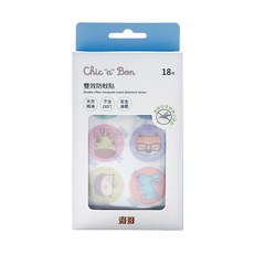 奇哥 Chic`a`Bon 雙效防蚊貼 18片裝 不含DEET 安全油墨, 1個, 一入