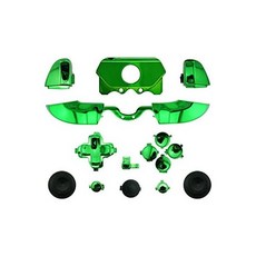 WPS 크롬 ABXY 방향키 트리거 전체 버튼 세트 모드 키트 1697 1698 Xbox 원엘리트 컨트롤러 3.5mm 포트 드라이버 포함 토크스 T6 T8 그린, 1개, Chrome Green