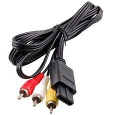슈퍼패미콤 게임큐브 닌텐도64 AV케이블[ SFC N64 NGC AV CABLE 신품 고전게임, 단품(개봉시반품불가)