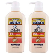 멘소래담 메디퀵 H 두피 메디컬 샴푸 모이스트 타입 리프레시 시트러스 향 펌프, 2개, 320ml