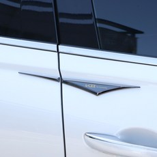 비브랜드 새차선물 익스테리어 샤크 엠블럼 맞춤 각인 제작 K8 더뉴K8 호환상품, 다크그레이(4p)