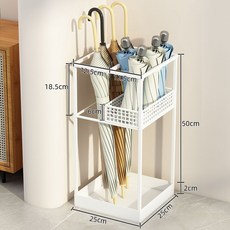 桃園快速 雨傘收納架，家用門口大容量商用傘架傘桶瀝水架，穩固耐用，快速收納, 晴朗白B款【雨天不用愁傘架你擁有】, 1個