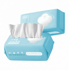 Aimbuck 순면 일회용 페이스 타올 수건대용 팝업타입, 100매, 2개