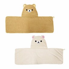 小花花日本精品 拉拉熊 奶油妹 造型 連帽浴巾 毛巾 兩款合售, 1個