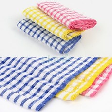 [클로버잡화] 체크무늬 순면 행주 소프트행주