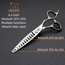 애견미용가위 커브 MURASAKI 미용 가위 일본 VG10 코발트 강철 헤어 커팅 이발사를 위한 특별한 디자인, [10] Amount 10 to 50