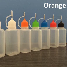 Chzimade 5Pcs 30ml 리필 플라스틱 세라믹 도자기 도구 짜기 바늘 병 포인트 라인 DIY 폴리머 클레이 선물, 05 2003822-ORANGE