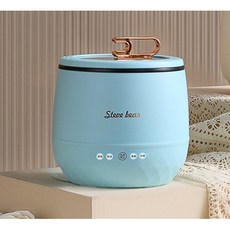 Steve bear 迷你電飯煲 1.8L 精巧容量 食品級不粘內膽 適合1-2人, 天藍色,1.8L, 天藍色, 1.8L