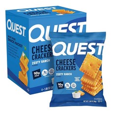Quest 퀘스트 치즈 크래커 체다 블라스트 158551, 1.06 Ounce (Pack of 4), Zesty Ranch