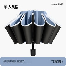 ZILIAO 全自動便攜雨傘 晴雨兩用, 霧霾藍 8骨手動 / 加固玻纖 / 晴雨兩用, 1個