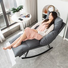 1인용 리클라이너 의자 가정용 빈백 접이식 발코니 휴식 안락 소파 편한의자, 별빛 블루