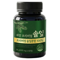 뉴트리엘리트 파인 프리미엄 솔잎 100% 식약청인증, 1개, 60정 1개, 60정