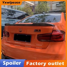 스포일러 실제 탄소 섬유 후면 트렁크 BMW F30 3 시리즈 세단 및 M3 F80 2013- CS 스타일 립 윙 자동차 액세서리, [03] Carbon Fiber, 1개