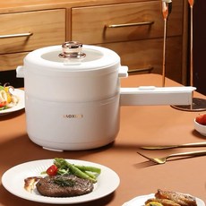 쿠커 스마트 전기냄비 찜기 미니, C. 흰색 2LA 기계식+증기선