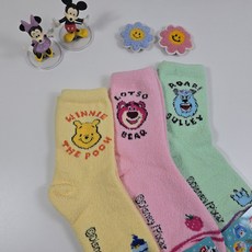 정품 디즈니 수면양말 캐릭터 따뜻한 겨울 양말 미키 미니 도날드 데이지 푸우