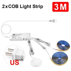 스마트 침투 가능한 목재 COB LED 스트립 터치 센서 빛 320Leds/m 따뜻한/중립 흰색 병렬 조명 주방 백라이, 01 Warm White, 35 2 Led Strip-3M-US