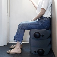 LW 에어 발쿠션 에어펌프 사무살 자동차 다리받침 bes+823aq, E패브릭에어발쿠션_그레이