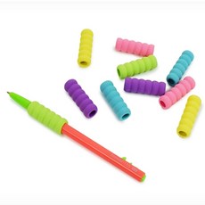 모든거샵 애벌레 펜그립 세트 볼펜클립 굳은살방지 펜그립홀더 미끄럼방지, 8p 블랙