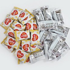 롯데 엄마손파이+오리온 쿠쉬쿠쉬 혼합 대용량 등산 사무실 간식, 100개, 14.5g