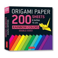Origami Paper 200 sheets RainBOW 보우 Colors 6\" 15 cm: Tuttle Origami Paper: DOUBLE 더블 SIDE 사이드d Ori, Origami Paper 200 sheets RainB
