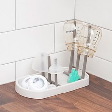 뉴코코맘 휴대용 젖병건조대 젖병거치대 1+1, 오트밀 브라운 1+1