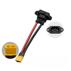 XT60/XT90 C14 3PIN 에너지 전원 전자 10AWG/12AWG 자동차 배터리 여성 소켓 남성 새로운 커넥터 충전 케이블 자전거 와이어, 10cm, XT60 Male 12AWG