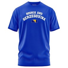 Thread and Ink Bosnia and Herzegovina Flag Football Mens Shirt Soccer Sportswear Tshirt Unisex G, Royal Blue