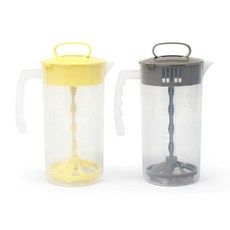 카페 업소용 믹싱피처 2L 믹싱피쳐 음료 혼합 믹싱 포뮬라 믹싱볼, 1개, 노란색