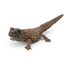 BANDAI 生物大圖鑑 犰狳蜥 鬃獅蜥 爬蟲模型, 1個, 犰狳蜥深棕色（アルマジロトカゲ ダーク）