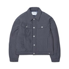 [노매뉴얼] PADDED NYLON TRUCKER JACKET - CHARCOAL