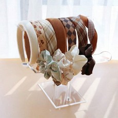 에버리즈 정리정돈 아크릴소재 깔끔핏 머리띠 정리대 2종, 1개, 투명(더블)