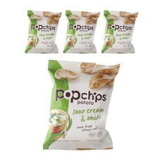 팝칩스 포테이토 사우어 크림 & 어니언 글루텐 프리, 23g, 4개