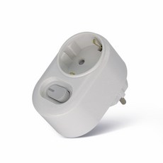 현대일렉트릭 국산 절전형 개별 차단 1구멀티탭, 화이트, 1개, 8.5cm