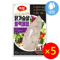 하림 닭가슴살블랙페퍼 100g, 5개