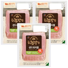 CJ 더건강한 샌드위치햄(생식용) 90g, 3개