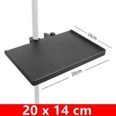 사운드 카드 트레이 범용 마이크 스탠드 삼각대 브래킷 클립 라이브 방송 랙 홀더, 01 14x20cm